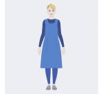 Grembiule monouso in LDPE azzurro,100 unità