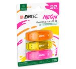 Memorie USB EMTEC C410 Neon 32 GB 3 unità