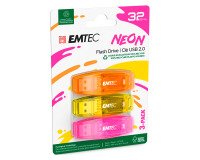 Memorie USB EMTEC C410 Neon 32 GB 3 unità