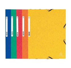 Cartellina tre lembi con elastico Exacompta 24 x 32 cm in comfezione da 10 pezzi