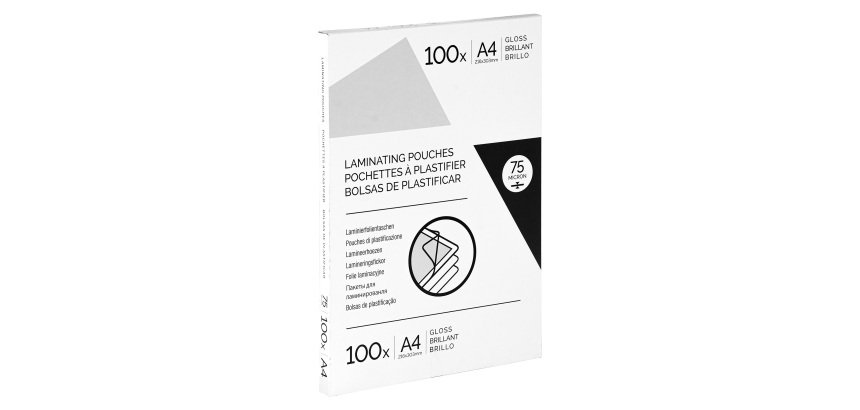 Buste Pouches per plastificazione A4 trasparente lucido 150µ 100 unità