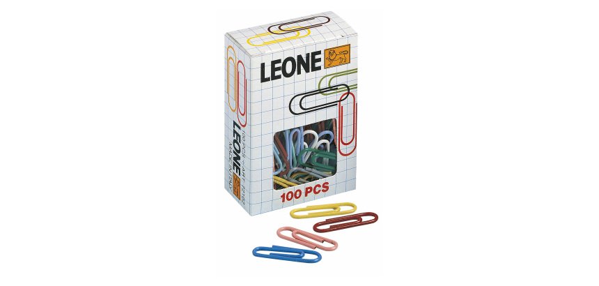 Fermagli colorati plasticati MOLHO LEONE 100 unità