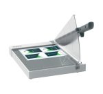 Leitz Precision Home Office Guillotine Paper Cutter 9019 A4 305 mm Steel Blade Laminated Wooden Bed EdgeGlow Light Grey 10 Sheets