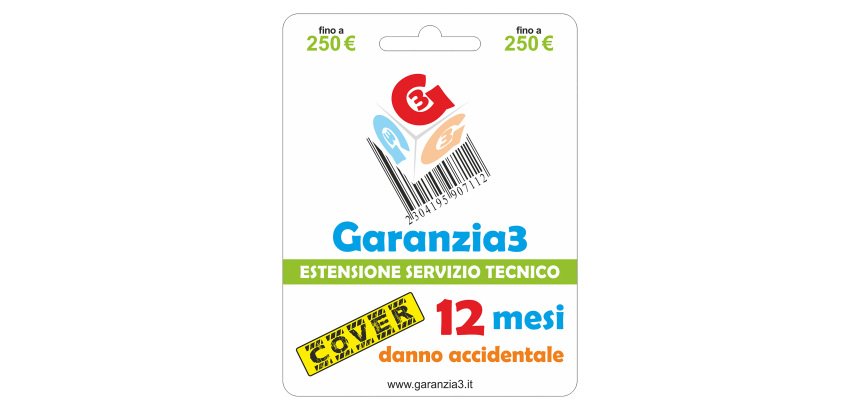 Garanzia 3 Cover Massimale 250 - 12 mesi