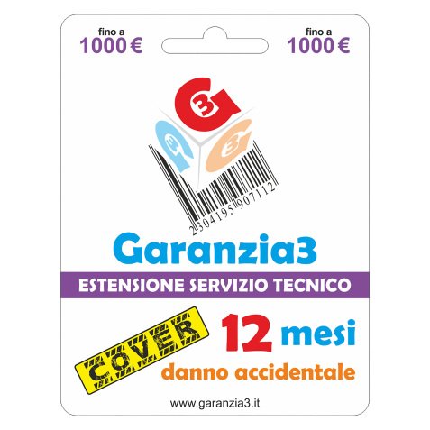 Garanzia 3 Cover Massimale 1000 - 12 mesi