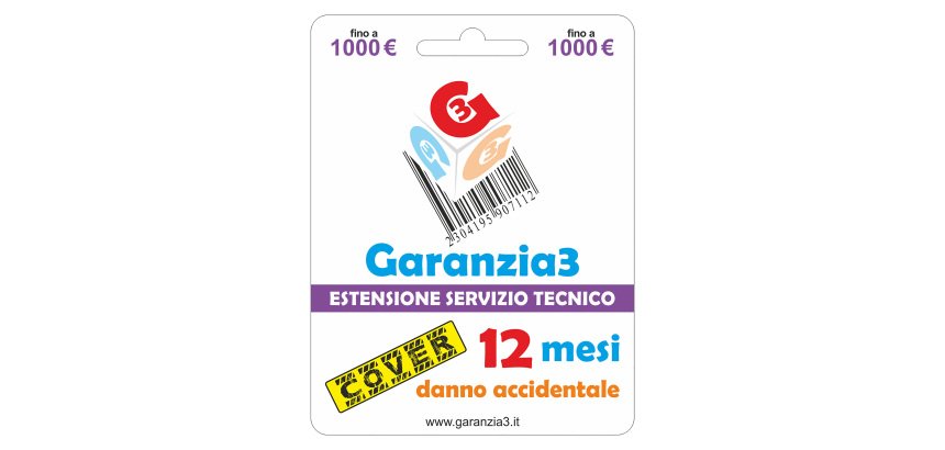 Garanzia 3 Cover Massimale 1000 - 12 mesi