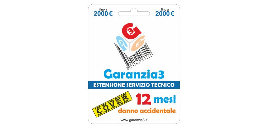 Garanzia 3 Cover Massimale 2000 - 12 mesi