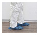 Sovrascarpe monouso in CPE azzurro, 100 unità