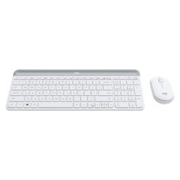 Ensemble clavier et souris sans fil ultra-fin MK470 blanc Logitech