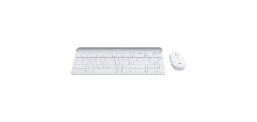 Ensemble clavier et souris sans fil ultra-fin MK470 blanc Logitech