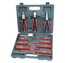 BRÜDER MANNESMANN Kit de tournevis & pinces VDE, 11 pièces