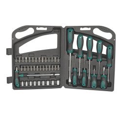 BRÜDER MANNESMANN Kit d'outils, 47 pièces, dans une malette