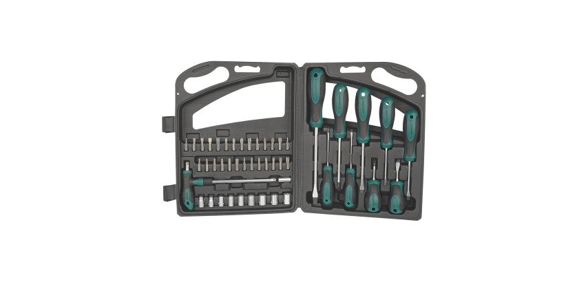 BRÜDER MANNESMANN Kit d'outils, 47 pièces, dans une malette