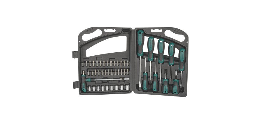 BRÜDER MANNESMANN Kit d'outils, 47 pièces, dans une malette