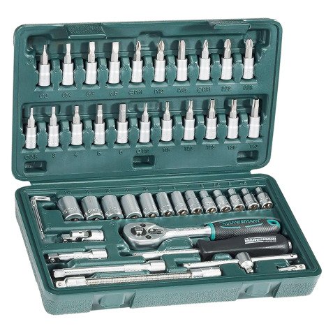 Doppendoos 1/4" BRÜDER MANNESMANN, 46-delig