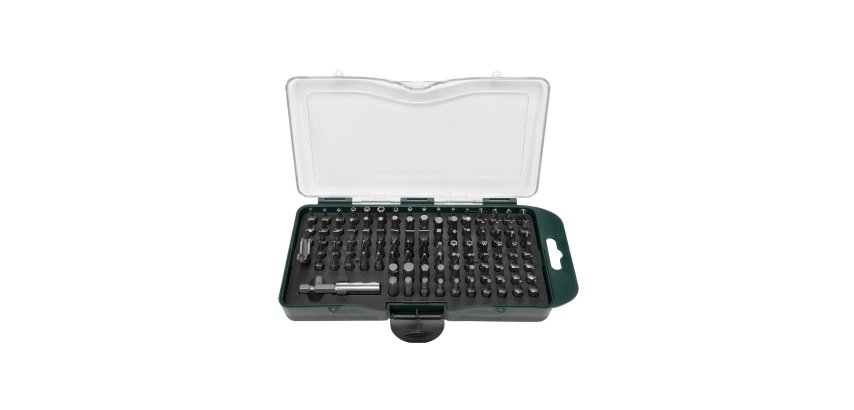 BRÜDER MANNESMANN Bit Set, 100 Pieces, Steel Box