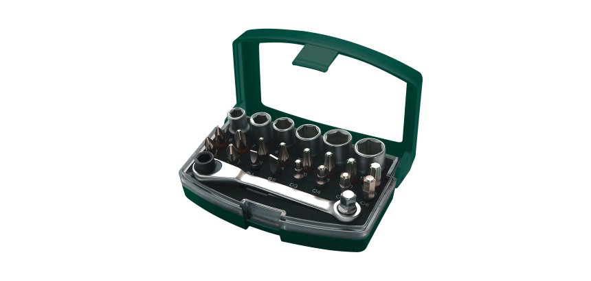 BRÜDER MANNESMANN Jeu d'embouts & de douilles, 24 pièces