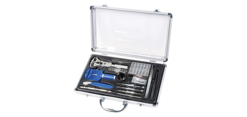 Kit d'outils d'horloger, malette en alu
