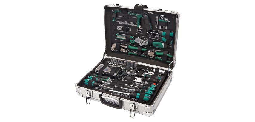 BRÜDER MANNESMANN Malette à outils, 124 pièces, coffre alu