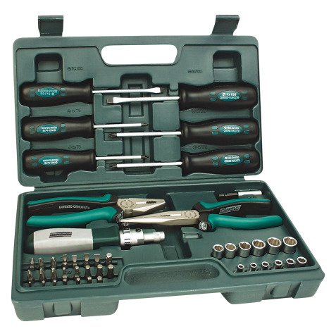 BRÜDER MANNESMANN Kit d'outils universels, 45 pièces