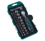 BRÜDER MANNESMANN Socket Wrench & Bit Set, 38 Pieces