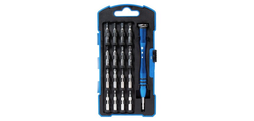 Tournevis avec jeu de 17 embouts