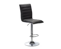 Chaise haute OZIO - simili cuir - dossier haut - repose pied - mécanisme haut/bas- pieds chromé