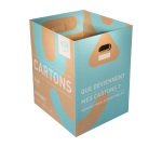 Service de collecte RECYGO - Boîte de collecte pour le tri et le recyclage des emballages carton - Lot de 3 boîtes avec service inclus