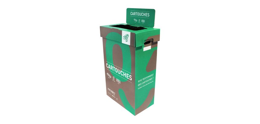 Service de collecte RECYGO - Boîte de collecte pour le tri et le recyclage des cartouches - Lot de 3 boîtes avec service inclus