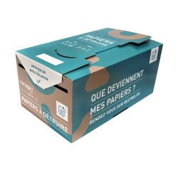 Boîte de collecte KADNABOX pour le tri et le recyclage sécurisé des papiers - Lot de 10