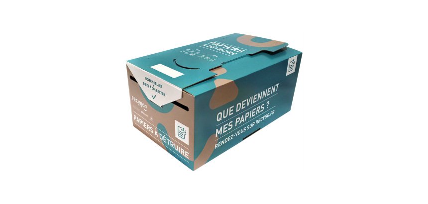 Boîte de collecte KADNABOX pour le tri et le recyclage sécurisé des papiers - Lot de 10