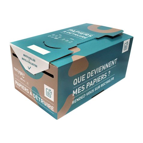 Boîte de collecte KADNABOX pour le tri et le recyclage sécurisé des papiers - Lot de 10