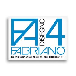 Album da disegno Fabriano F4 24 x 33 cm 220 g/m² 330 x 240 mm bianco 20 fogli