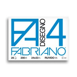 Album da disegno Fabriano F4 24 x 33 cm 200 g/m² 330 x 240 mm bianco 20 fogli