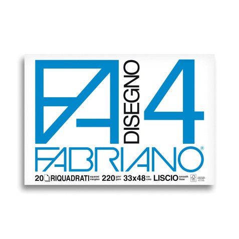 Album da disegno Fabriano F4 33 x 48 cm 200 g/m² 480 x 330 mm bianco 20 fogli