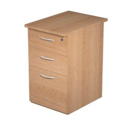 Cassettiera fissa capri 3 cassetti 1 per cartelle sospese faggio 430 x 600 x 746 mm