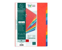 Divisori Exacompta in cartoncino lustré 225 g/m² A4 Assortiti 12 tasti neutri 18 fori