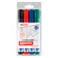 edding Whiteboard marker 660 Bullet tip Black / Blue / Red / Green Pack 4