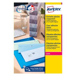 Avery Address Labels L7565-25 Transparent 300 labels per pack