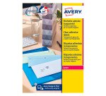 Etichette adesive Avery trasparenti lucide 99,1x67,7mm, 8 etichette per foglio, adesivo permanente, laser, 25 fogli