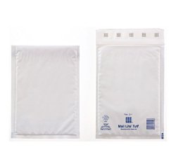 Mail Lite Tuff Padded Envelopes D/1 180 (W) x 260 (H) mm Peel and Seal White Pack of 100