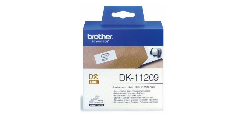 Etichette per indirizzi Brother DK11209 29 x 62 mm nero 800 etichette