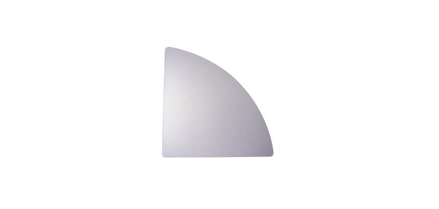 Raccordo angolare 90 gradi contemporanea acero 800 x 780 x 22 mm