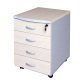 Cassettiera contemporanea 4 cassetti cassetti acero 440 x 520 x 630 mm
