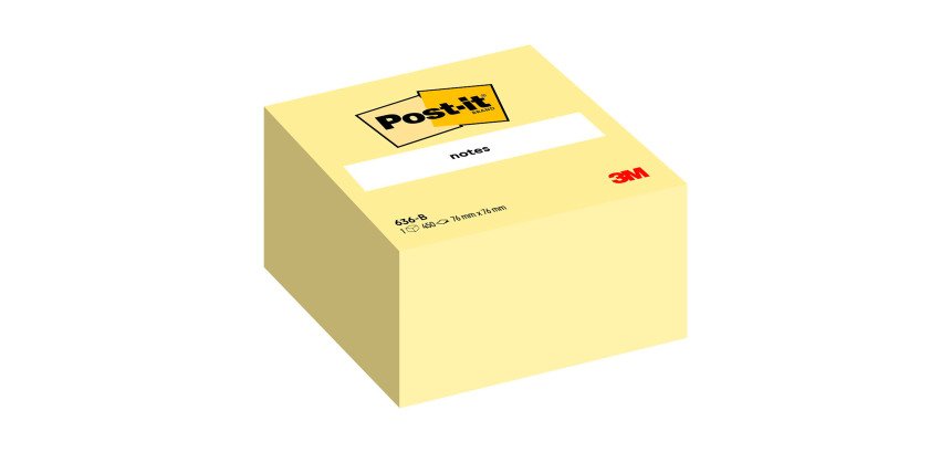 Post-it Sticky Notes Cube 76 x 76 mm Canary Yellow 450 Sheets