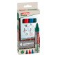 edding Whiteboard Marker EcoLine 28 Bullet 3 mm Black, Red, Blue, Green 4 Pieces