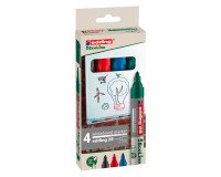 edding Whiteboard Marker EcoLine 28 Bullet 3 mm Black, Red, Blue, Green 4 Pieces