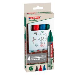 Marcatori per lavagne bianche edding 28 EcoLine 3 mm 4 unità