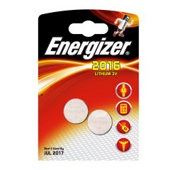 Energizer Button Cell Batteries CR2016 3V Lithium Pack of 2