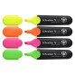 Evidenziatore Schneider Job Punta a scalpello tratto 1-5 mm assortiti Fluo 4 unità